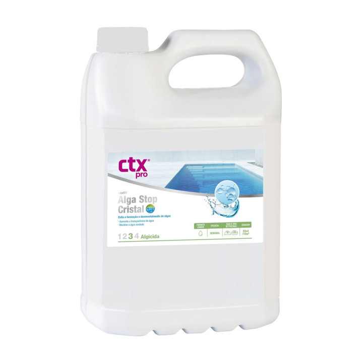 CTX 60 anti algas para água de piscina | controla a proliferação de algas de piscina | mantenha água cristalina